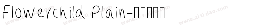 Flowerchild Plain字体转换